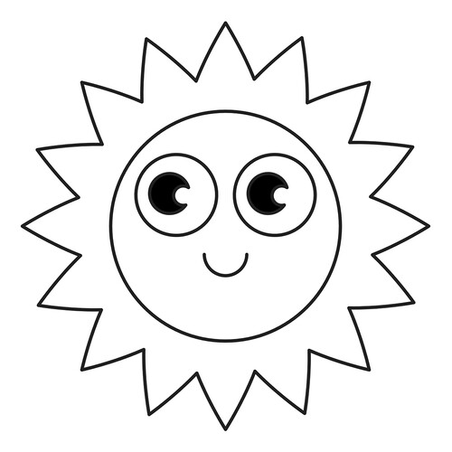 Página para colorear: Sol veraniego dibujo para colorear gratis de Páginas para colorear: verano