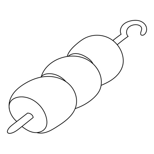 Marshmallow on a Stick Coloring Page free printable Summer Coloring Pages coloring page