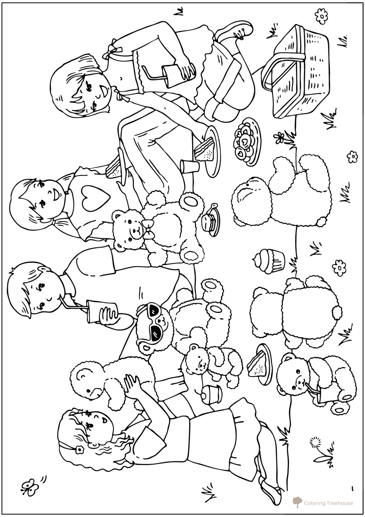 Piknik létom — Раскраска dibujo para colorear gratis de Páginas para colorear: verano