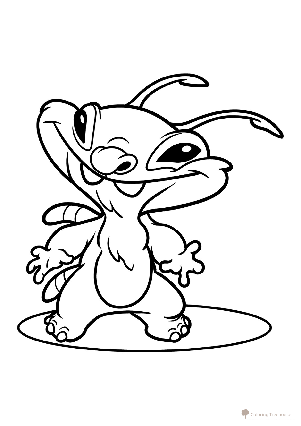 Holio (Experiment 606) Coloring Page free printable Lilo and Stitch Coloring Pages coloring page