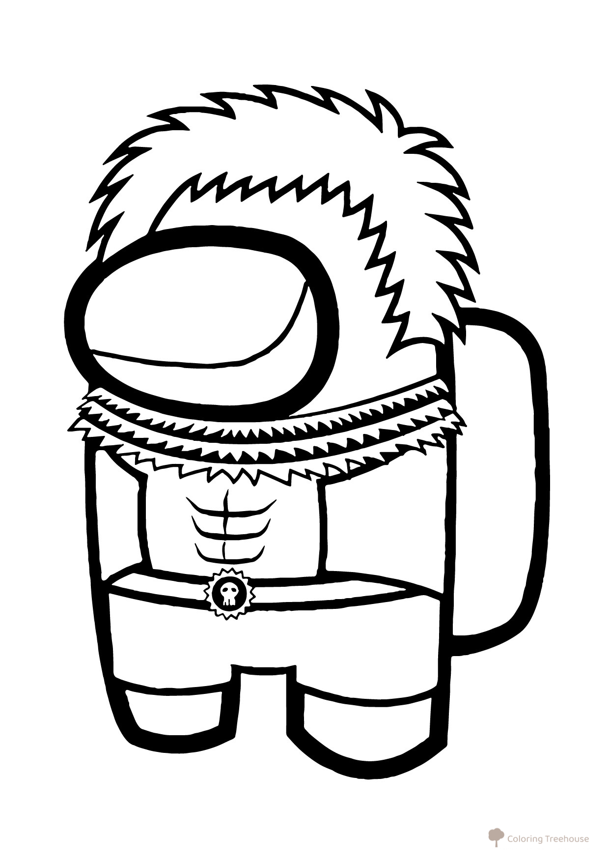 Página para colorear: AmonG Us — Charlotte Katakuri de One Piece dibujo para colorear gratis de Páginas para colorear de Among Us