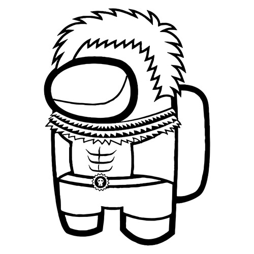Página para colorear: AmonG Us — Charlotte Katakuri de One Piece dibujo para colorear gratis de Páginas para colorear de Among Us