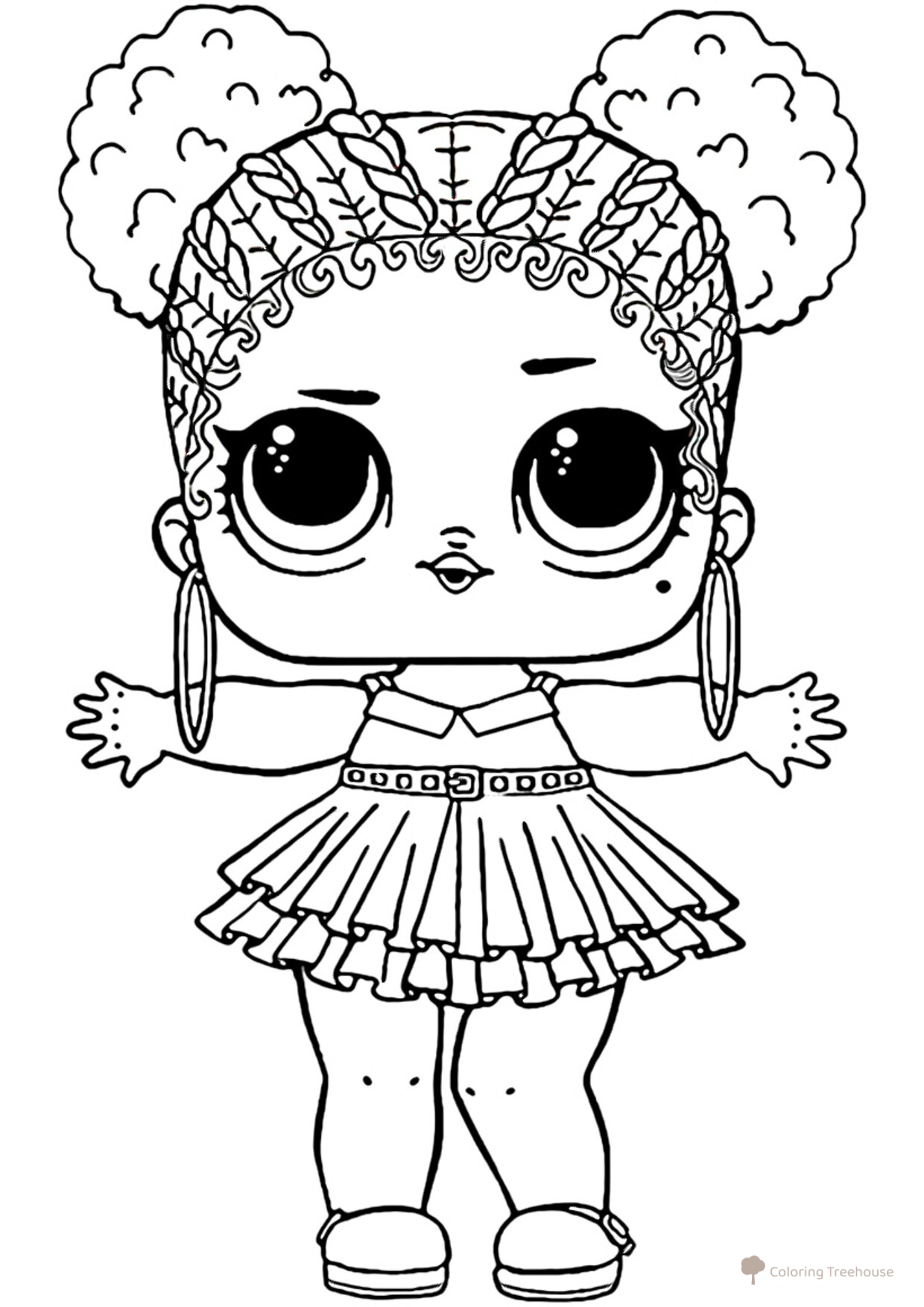 Dibujo para colorear LOL Reina Violeta dibujo para colorear gratis de Páginas para colorear de las muñecas L.O.L.