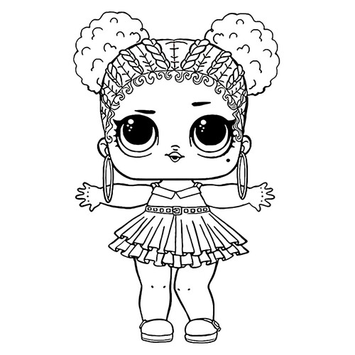 Dibujo para colorear LOL Reina Violeta dibujo para colorear gratis de Páginas para colorear de las muñecas L.O.L.