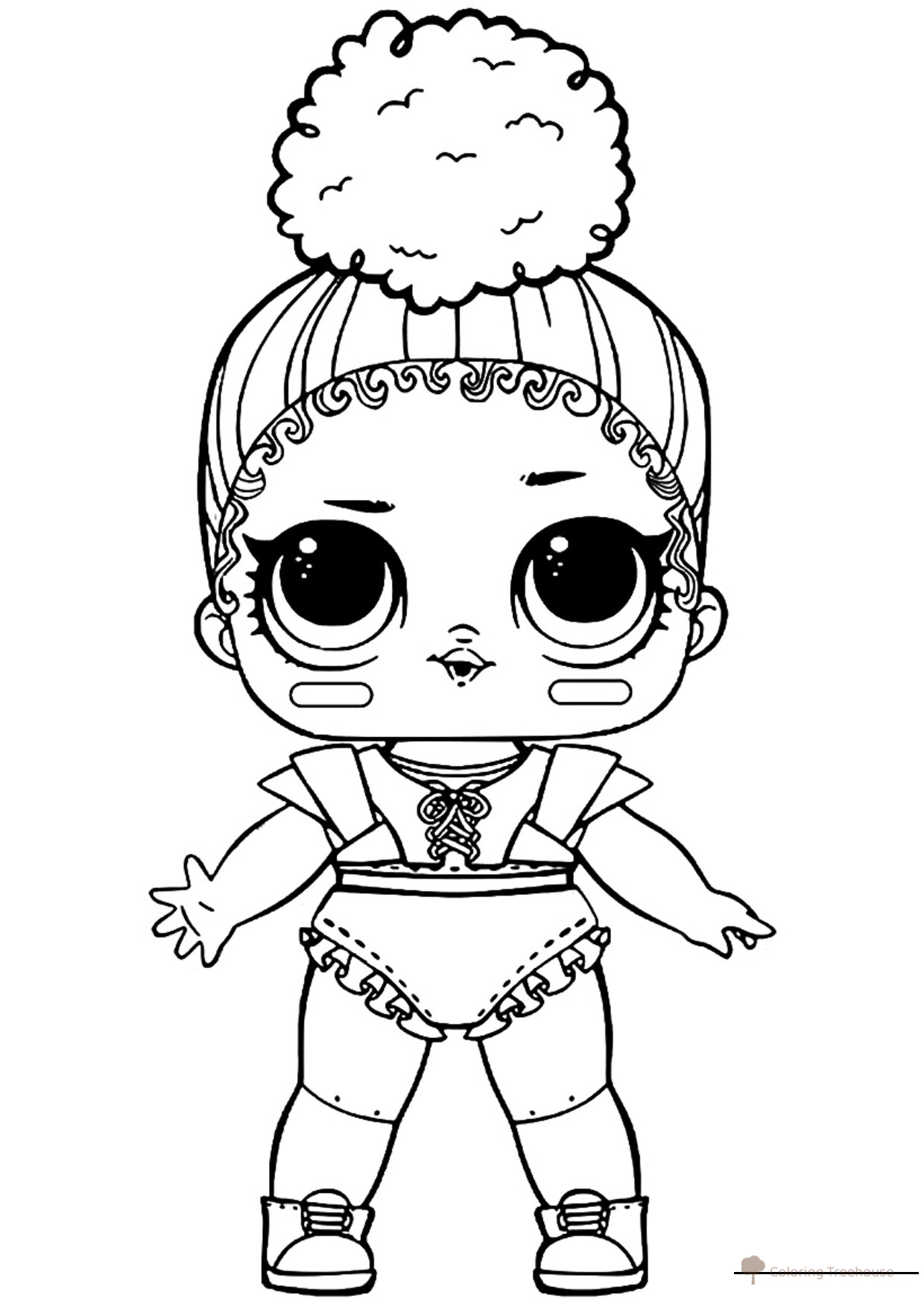 Página para colorear L.O.L. Confeti Touchdown dibujo para colorear gratis de Páginas para colorear de las muñecas L.O.L.