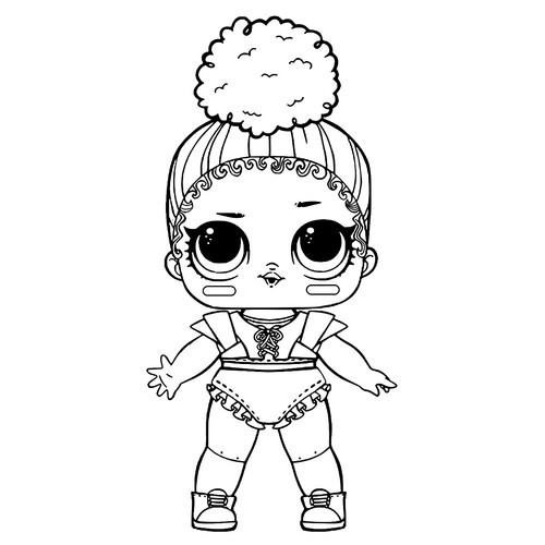 Página para colorear L.O.L. Confeti Touchdown dibujo para colorear gratis de Páginas para colorear de las muñecas L.O.L.
