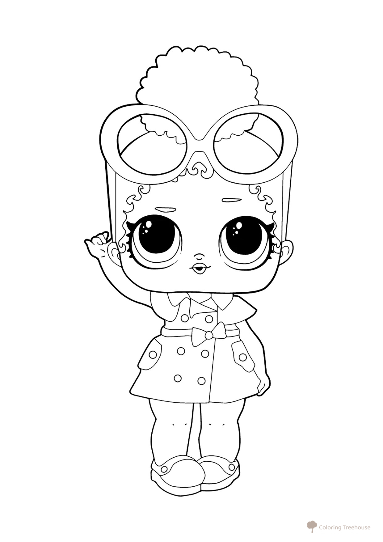 LOL Queen Boss Coloring Page free printable L.O.L. Doll Coloring Pages coloring page