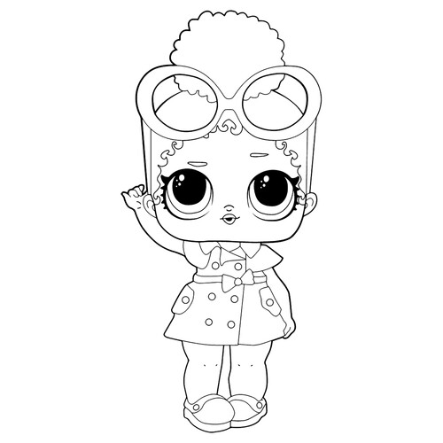 LOL Queen Boss Coloring Page free printable L.O.L. Doll Coloring Pages coloring page