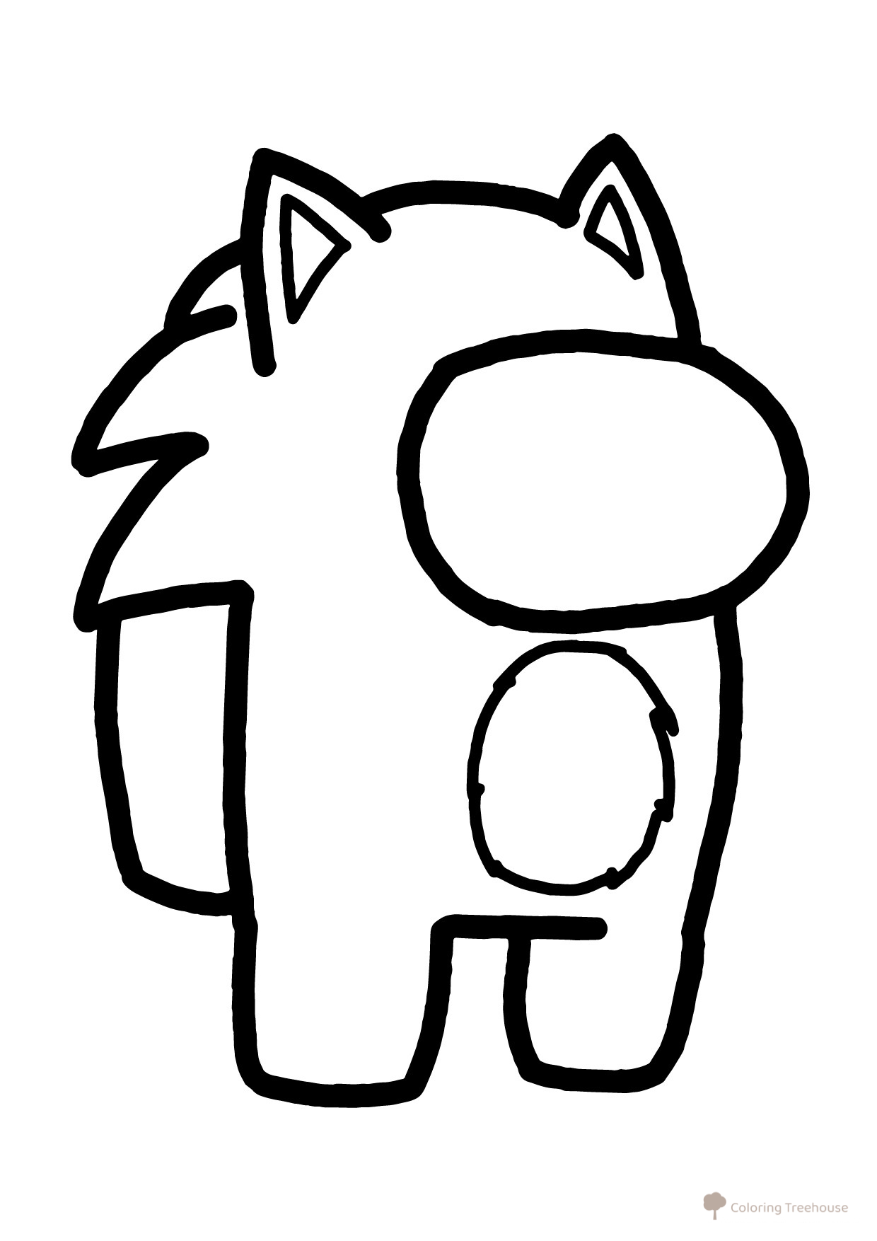 Página para colorear: Among Us — Sonic dibujo para colorear gratis de Páginas para colorear de Among Us