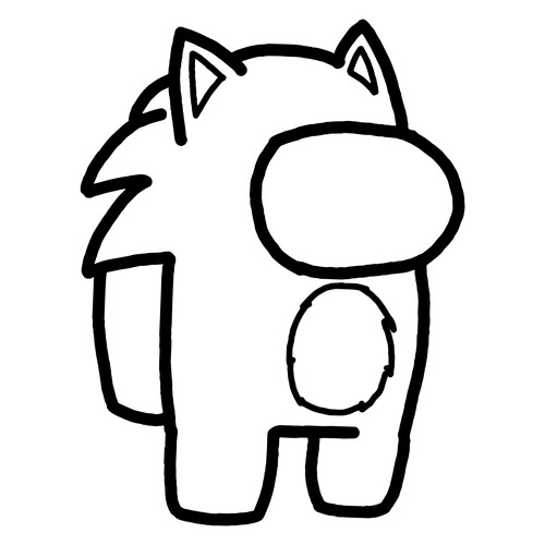 Página para colorear: Among Us — Sonic dibujo para colorear gratis de Páginas para colorear de Among Us