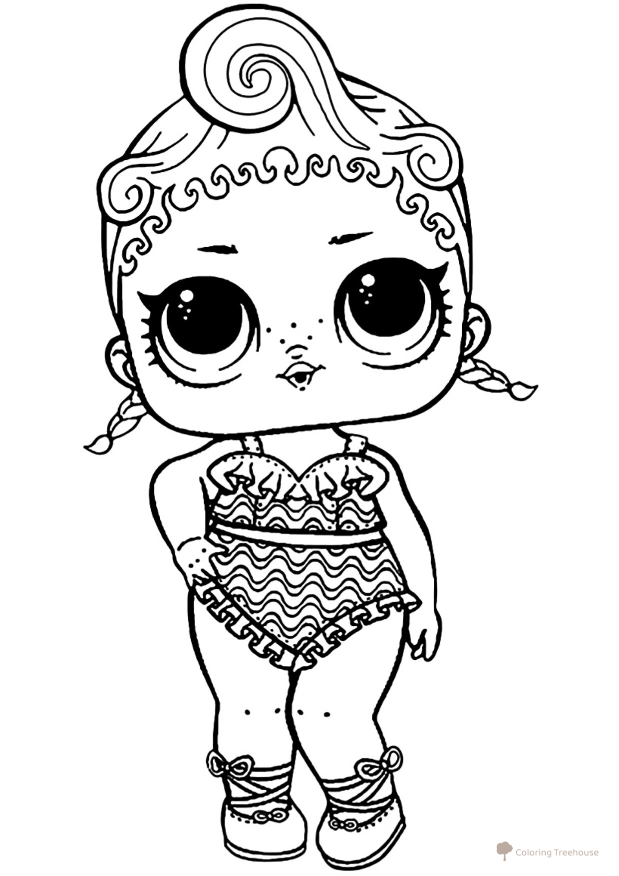 Página para colorear: muñeca LOL "Dragotsennost" dibujo para colorear gratis de Páginas para colorear de las muñecas L.O.L.