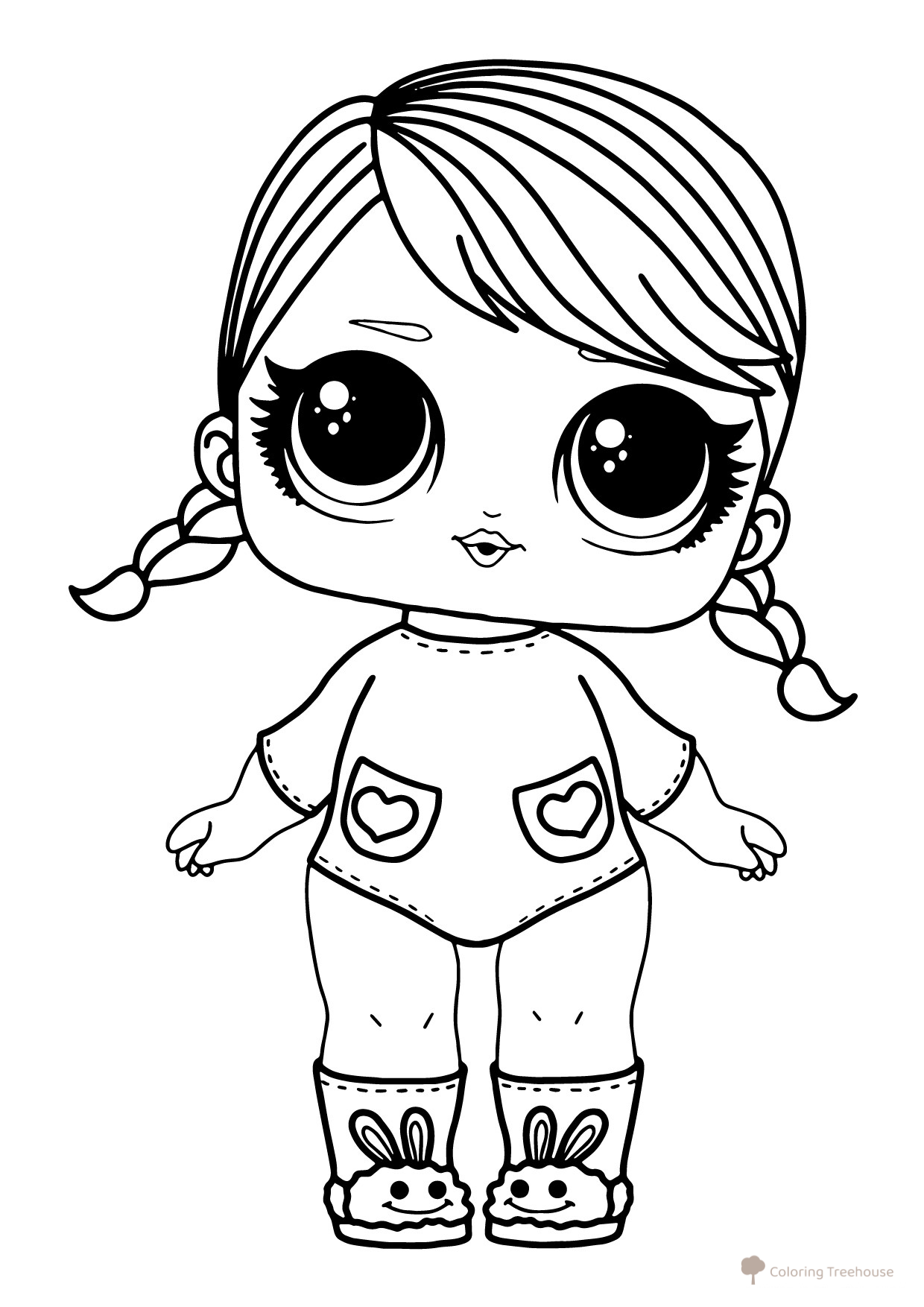 L.O.L. Muñeca Conejito - Página para Colorear dibujo para colorear gratis de Páginas para colorear de las muñecas L.O.L.