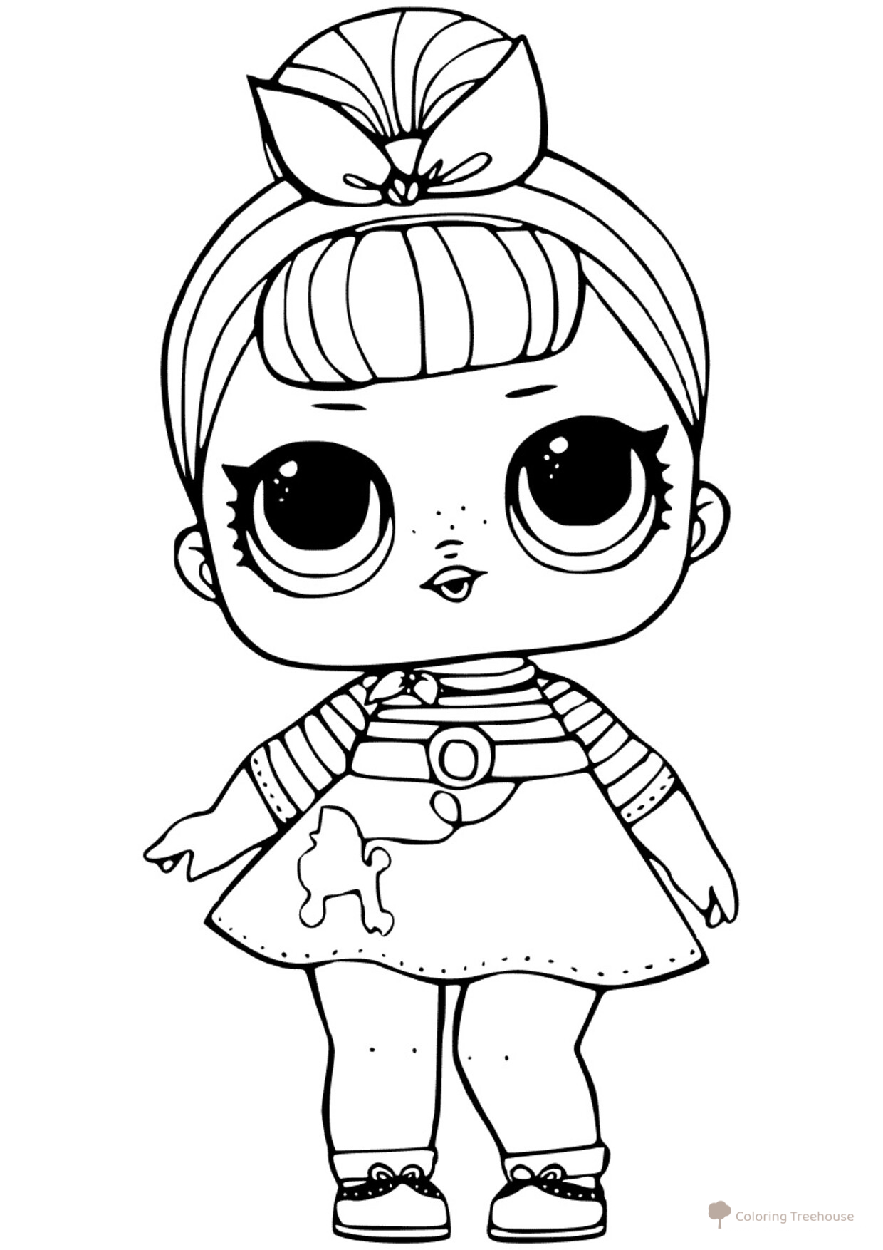 LOL Balloon Lady Coloring Page free printable L.O.L. Doll Coloring Pages coloring page