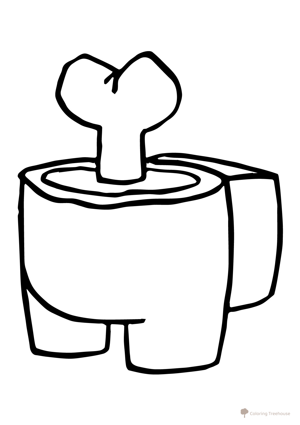 Among Us Body Coloring Page free printable Among Us Coloring Pages coloring page