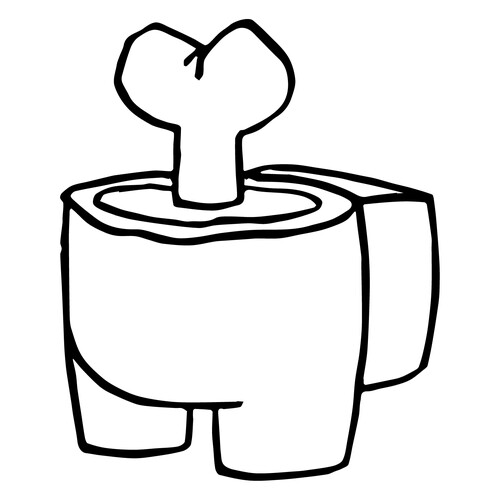 Among Us Body Coloring Page free printable Among Us Coloring Pages coloring page