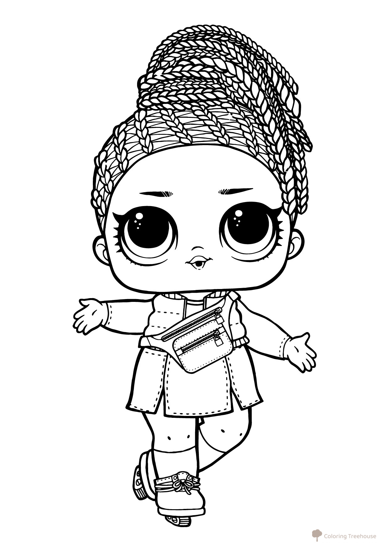 Página para colorear LOL - Disco de invierno: Figura Ocho dibujo para colorear gratis de Páginas para colorear de las muñecas L.O.L.