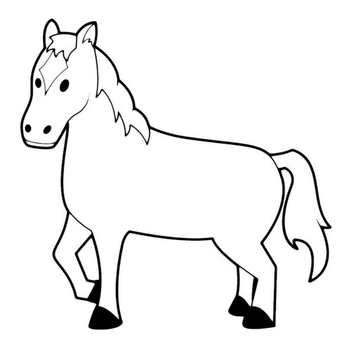 Wooden Toy Horse Coloring Page free printable Horse and Pony Coloring Pages coloring page
