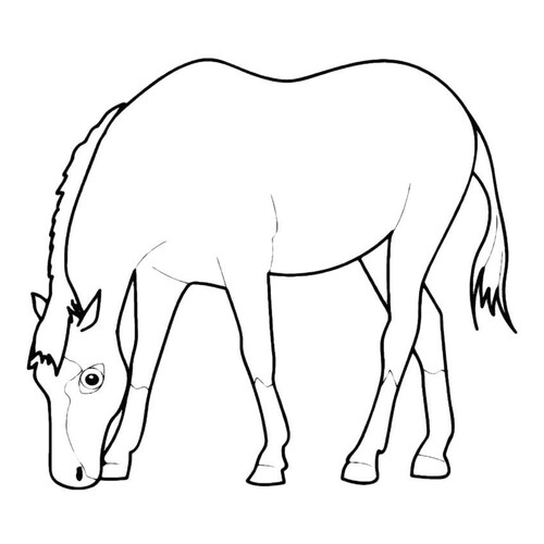 Página para colorear: Caballo triste dibujo para colorear gratis de Páginas para colorear: caballos y ponis