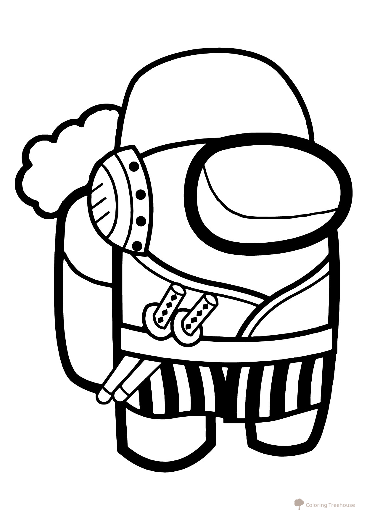 Among Us Usopp Coloring Page free printable Among Us Coloring Pages coloring page