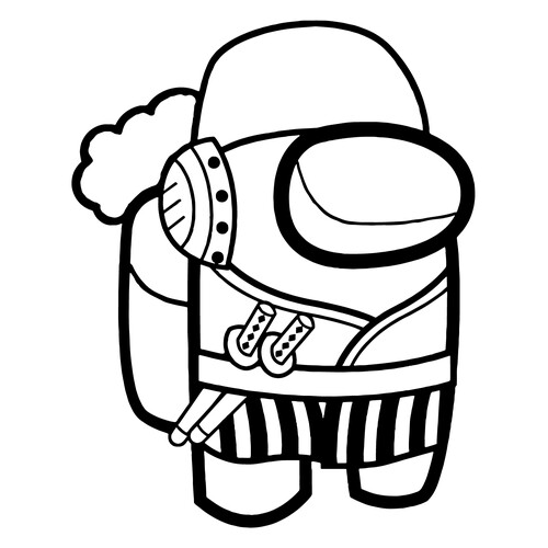 Among Us Usopp Coloring Page free printable Among Us Coloring Pages coloring page