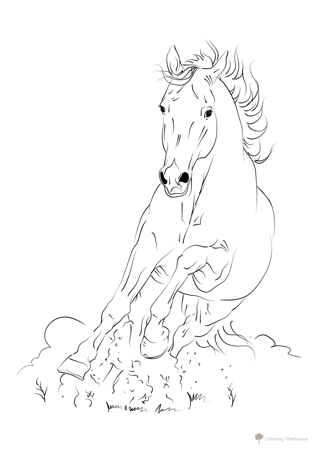 Fly Like the Wind Horse Coloring Page free printable Horse and Pony Coloring Pages coloring page