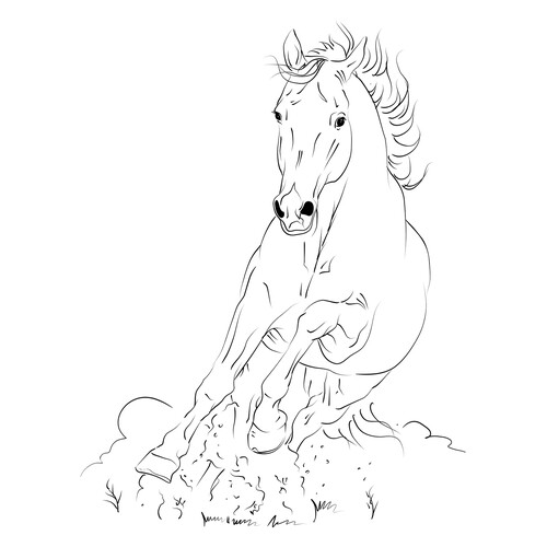 Fly Like the Wind Horse Coloring Page free printable Horse and Pony Coloring Pages coloring page