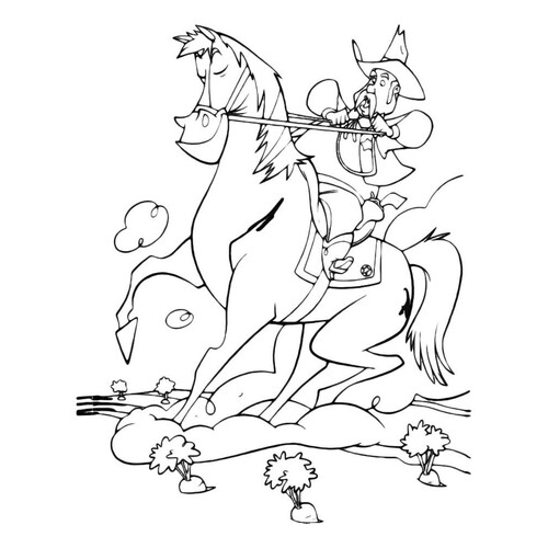 Bogatyr Horse and Rider Coloring Page free printable Horse and Pony Coloring Pages coloring page