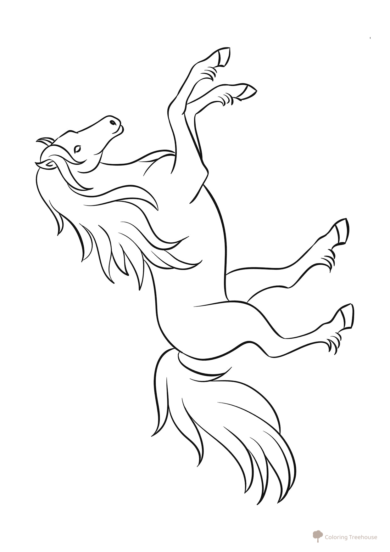 Rearing Horse Coloring Page free printable Horse and Pony Coloring Pages coloring page
