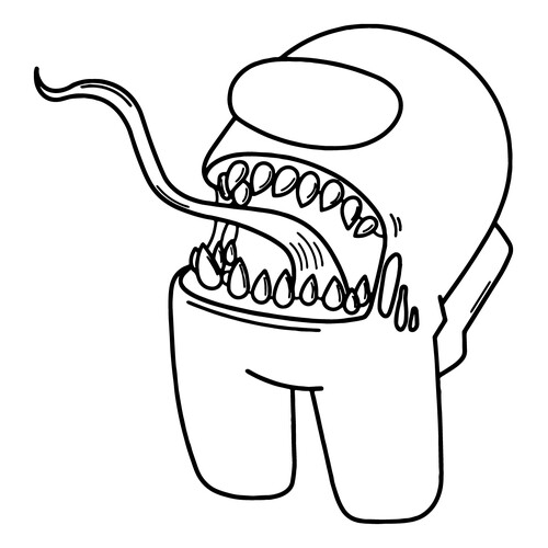 Among Us Venom Betrayer Coloring Page free printable Among Us Coloring Pages coloring page