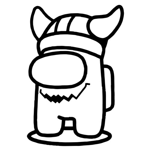 Among Us Viking Impostor Coloring Page free printable Among Us Coloring Pages coloring page