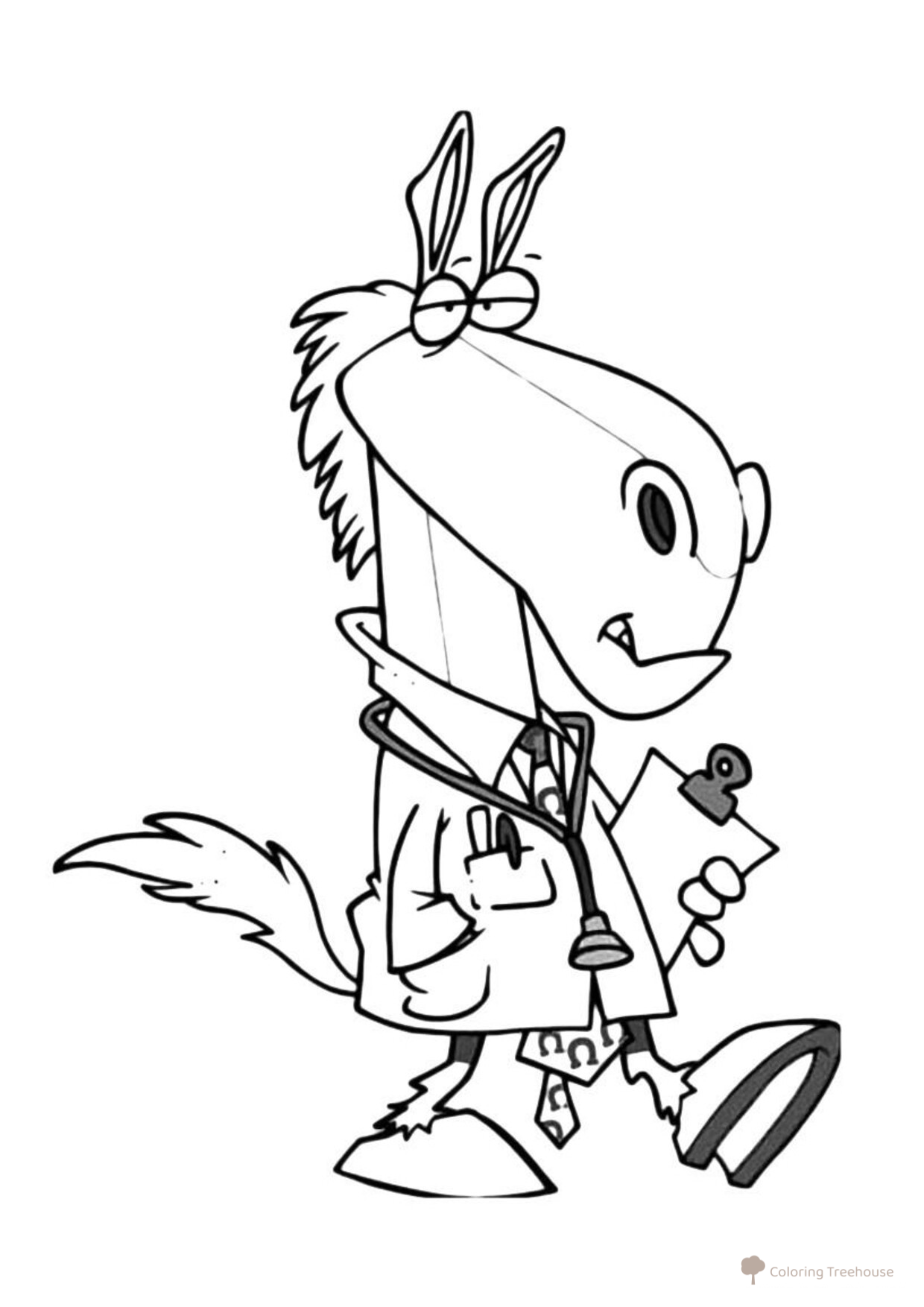 Funny Donkey Coloring Page free printable Horse and Pony Coloring Pages coloring page