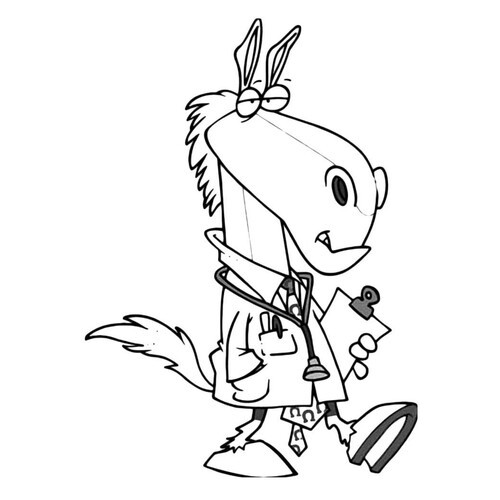Funny Donkey Coloring Page free printable Horse and Pony Coloring Pages coloring page