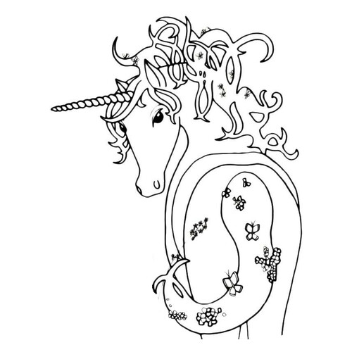 Magical Unicorn Coloring Page free printable Horse and Pony Coloring Pages coloring page