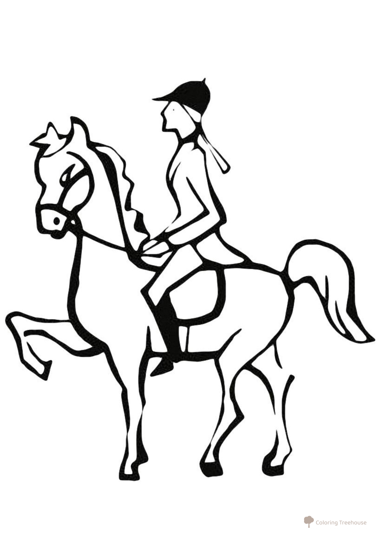 Vusadnica v kostyume — Página para colorear dibujo para colorear gratis de Páginas para colorear: caballos y ponis