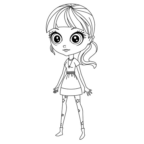 Página para colorear: Blyss (Блайс) de 'Mi pequeña tienda de mascotas' dibujo para colorear gratis de Páginas para colorear «Mi pequeña tienda de mascotas»