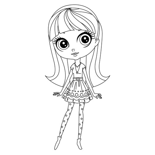 Página para colorear Blythe LPS dibujo para colorear gratis de Páginas para colorear «Mi pequeña tienda de mascotas»