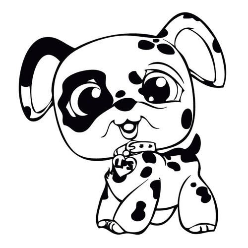 Página para colorear: Dálmata dibujo para colorear gratis de Páginas para colorear «Mi pequeña tienda de mascotas»