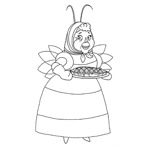 Página para colorear: Baba Kapa dibujo para colorear gratis de Luntik y sus amigos - páginas para colorear