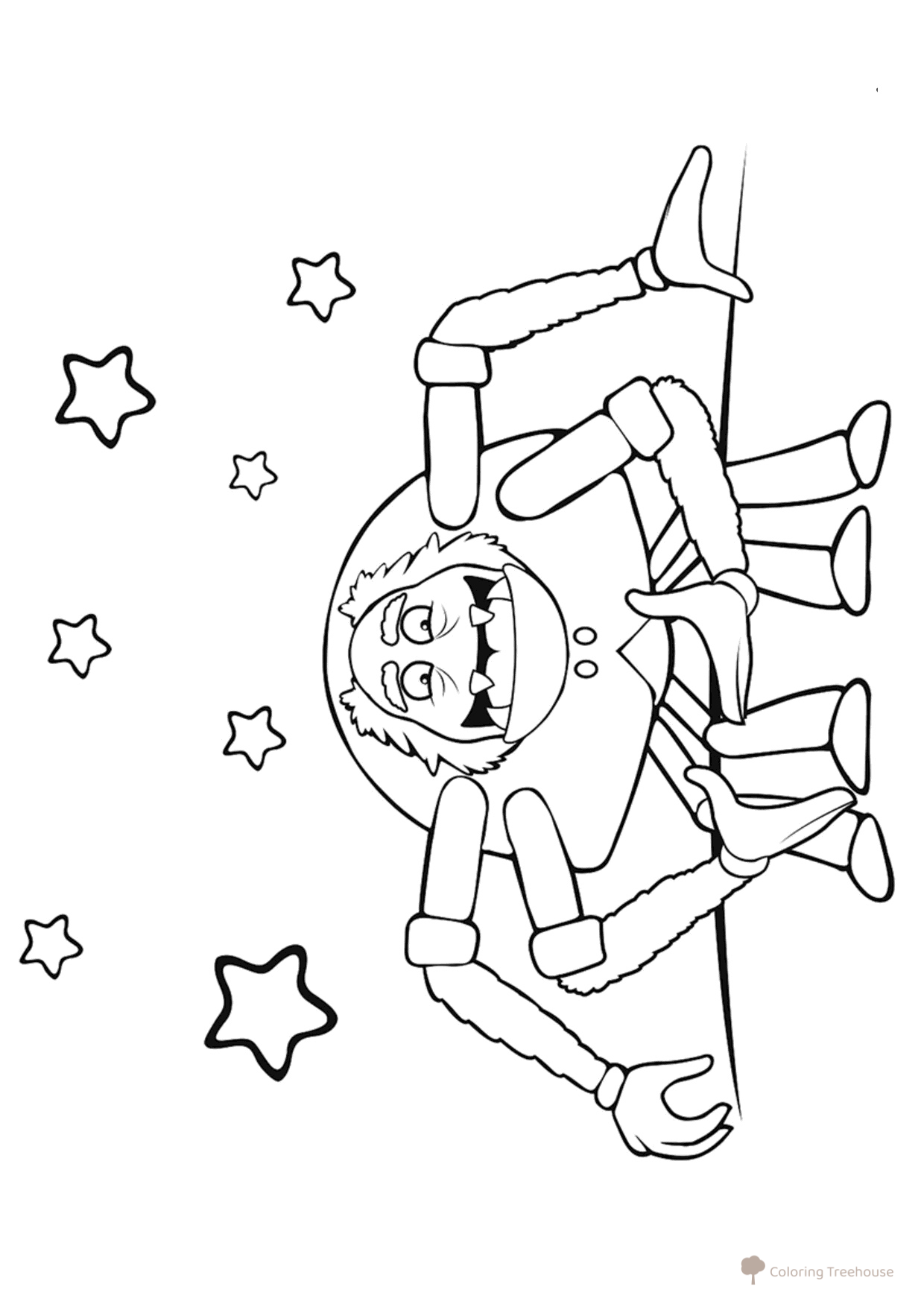 Página para colorear: Tío Shnyuk dibujo para colorear gratis de Luntik y sus amigos - páginas para colorear