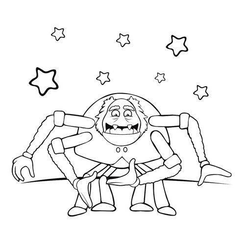 Página para colorear: Tío Shnyuk dibujo para colorear gratis de Luntik y sus amigos - páginas para colorear