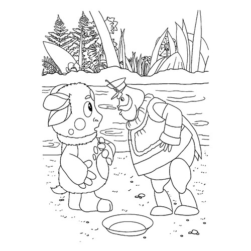 Luntik and General Sher Coloring Page free printable Luntik and Friends Coloring Pages coloring page