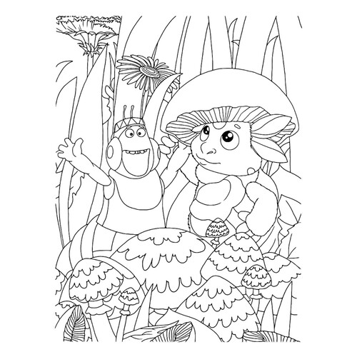 Luntik and Vupsen Coloring Page free printable Luntik and Friends Coloring Pages coloring page
