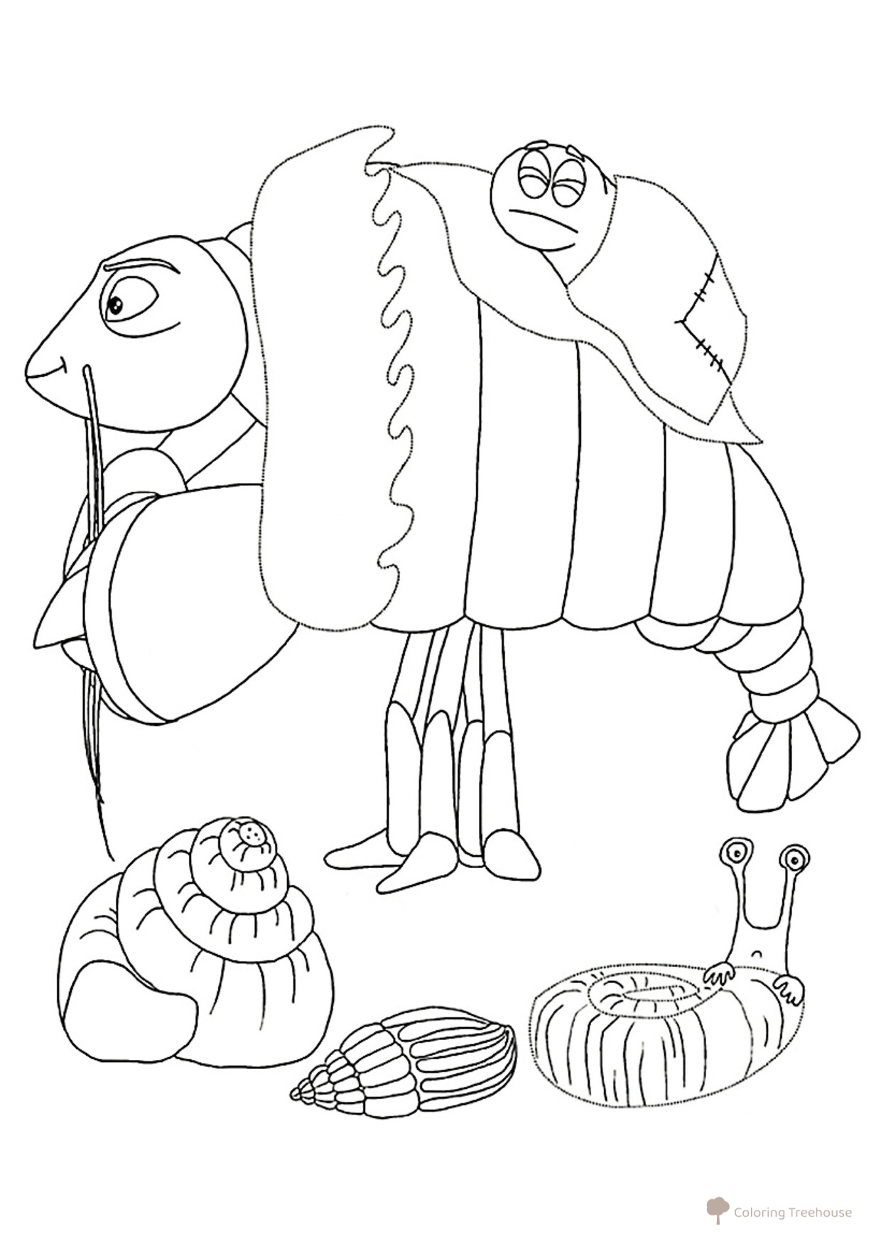 Chikibryak the Crab Coloring Page free printable Luntik and Friends Coloring Pages coloring page