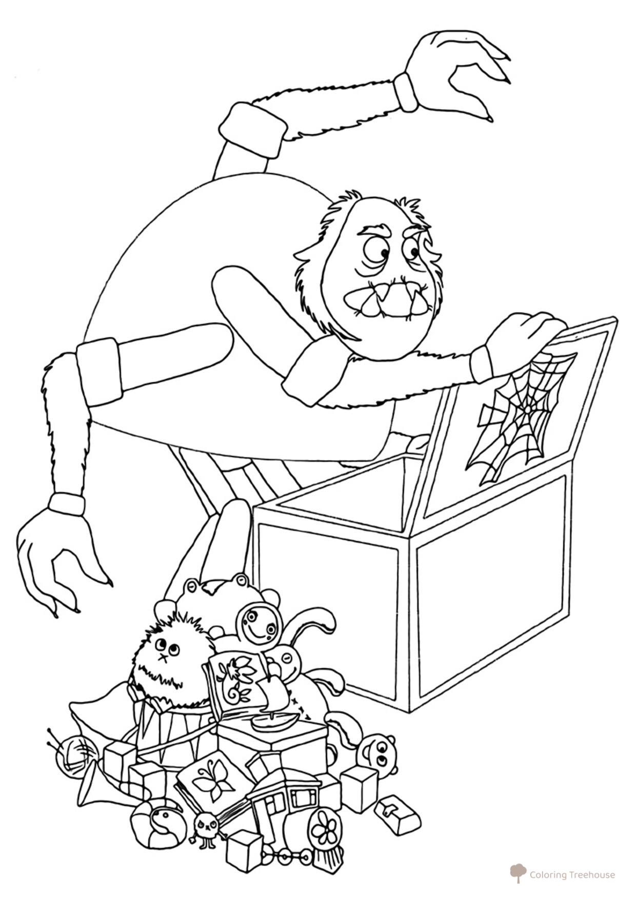 Shnyuk Takes Apart a Jewelry Box Coloring Page free printable Luntik and Friends Coloring Pages coloring page