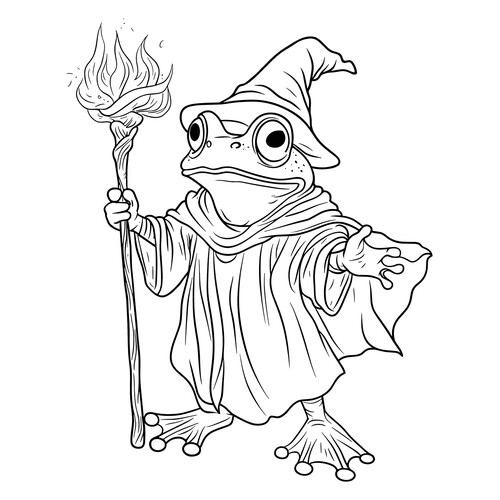 Página para colorear «Rana bruja» dibujo para colorear gratis de Páginas para colorear de ranas