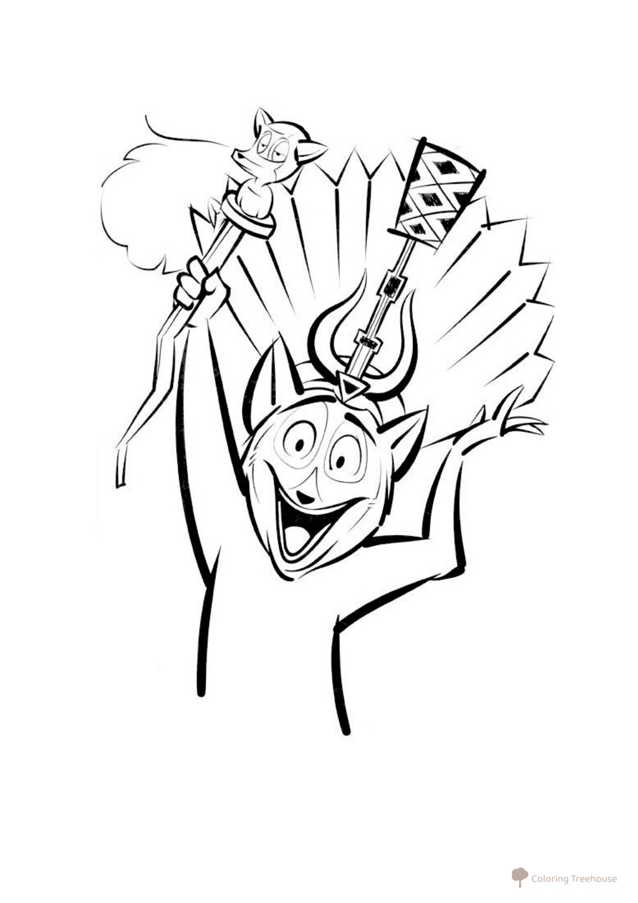 Página para colorear: Rey Julien dibujo para colorear gratis de Páginas para colorear de Madagascar