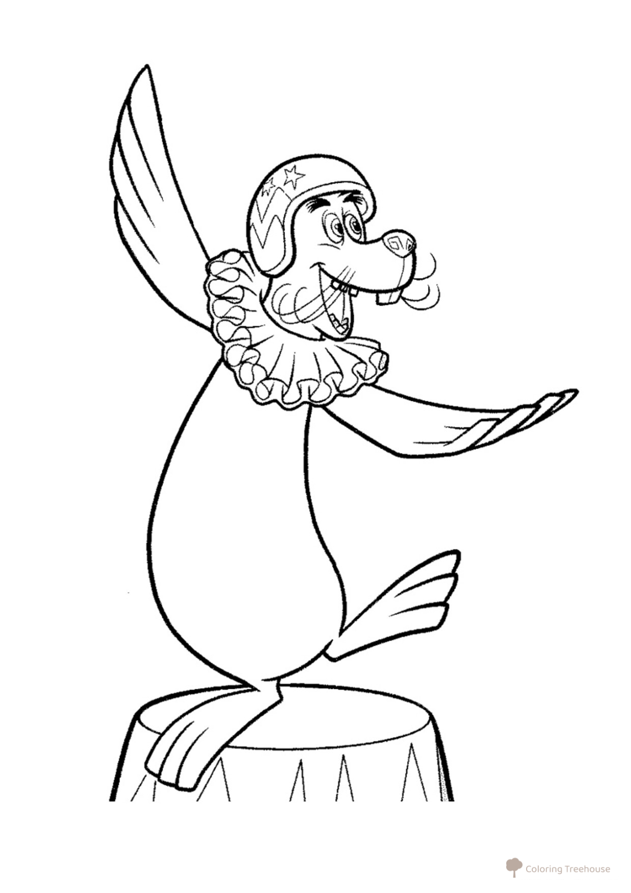 Stefano the Sea Lion Coloring Page free printable Madagascar Coloring Pages coloring page