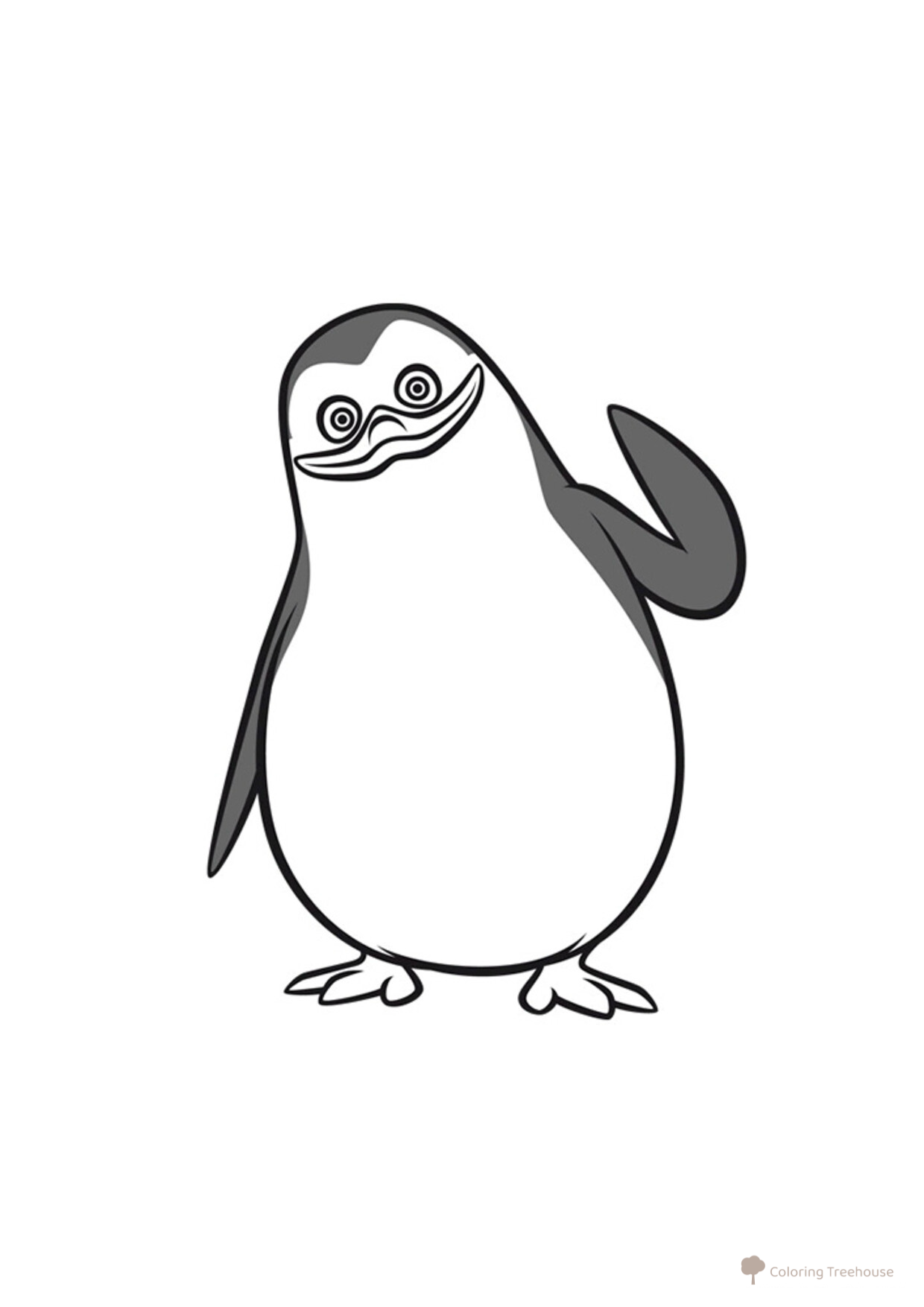 Prapor the Penguin Coloring Page free printable Madagascar Coloring Pages coloring page