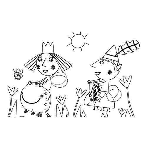 Página para colorear de Ben y Holly en el claro dibujo para colorear gratis de Páginas para colorear de Ben y Holly