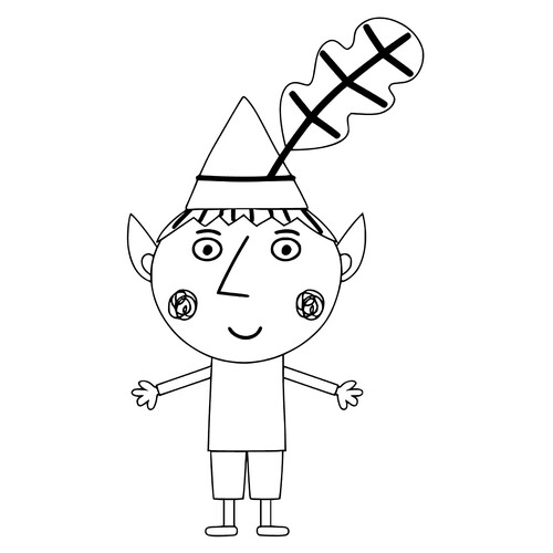 Elf Ben Coloring Page free printable Ben and Holly Coloring Pages coloring page